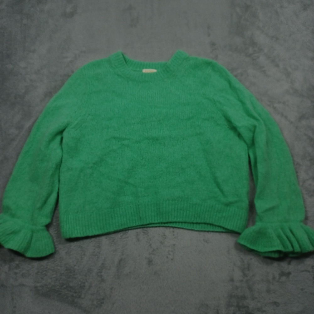 Nation Los Angeles Top Womens Large‎ Green Cashmere Pullover Preppy